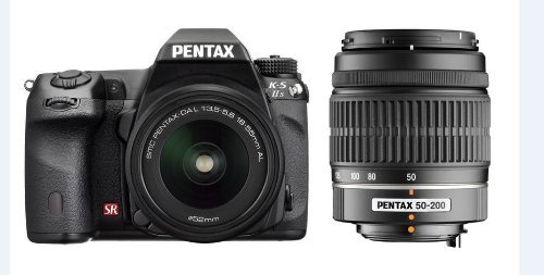 Pentax K-5 IIS 16.3 MP DSLR With 18-55mm DAL and 50-200 DAL lens kit (Black)