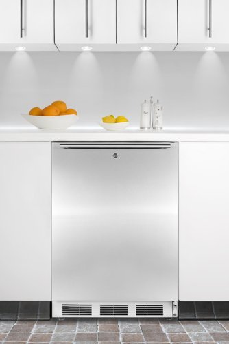 Summit FF7LBISSHHADA: ADA compliant commercial built-in auto defrost all-refrigerator with white cabinet, lock... N2