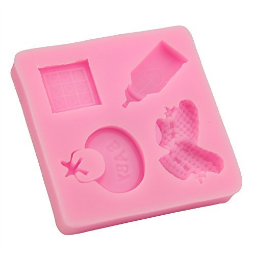 Let'S Diy Baby Bottle And Shoes Design Shape Fondant Cake Decoration Silicone Baking Tray Chocolate Candy Jelly... N3