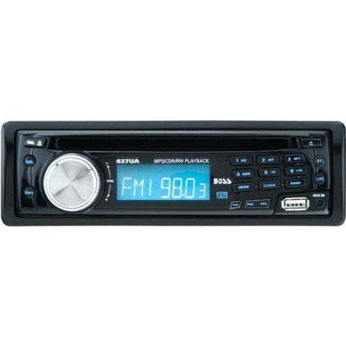 BOSS AUDIO 637UA Single-DIN In-Dash CD AM/FM Receiver with Detachable Front Panel