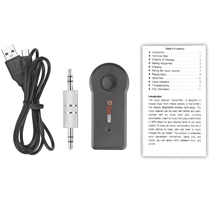 Bluetooth Receiver, Costech&reg; Portable A2DP Wireless Audio Adapter with 3.5 mm Stereo Output Support Smartphones... N8