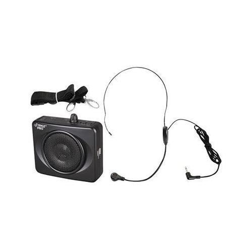 Pyle Pwma60ub Waistband Usb Pa Amplifier With Microphone Black