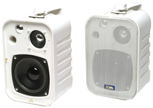 TIC TICASP120W Tic 5-Inch 25-Watt 3-Way Outdoor Patio Speakers - White
