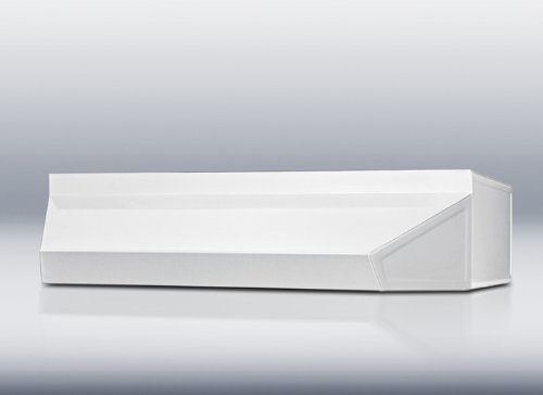 Summit SHELL24W: 24" wide shell hood in white