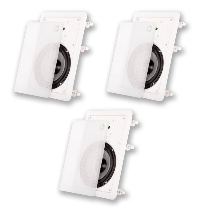 Acoustic Audio CS-IW630 In Wall 6.5" Speakers 3 Way Home Theater 900 Watt 3 Speaker Set CS-IW630-3S