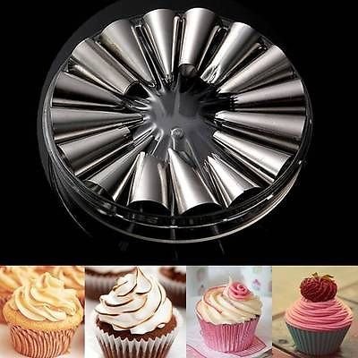 16Pcs Cupcake Cake Sugarcraft Fondant Icing Piping Nozzle Pastry Tips Decorating N3