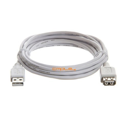 Cmple - USB 2.0 A Male to A Female Extension Cable -15FT (Black) N8