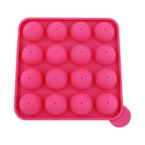 Silicone Non-Stick Cake Pop Set Mould, 16Pits, Pink N4