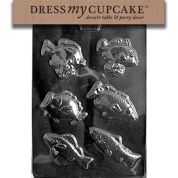 Dress My Cupcake Chocolate Candy Mold, Assorted Fish, Nautical