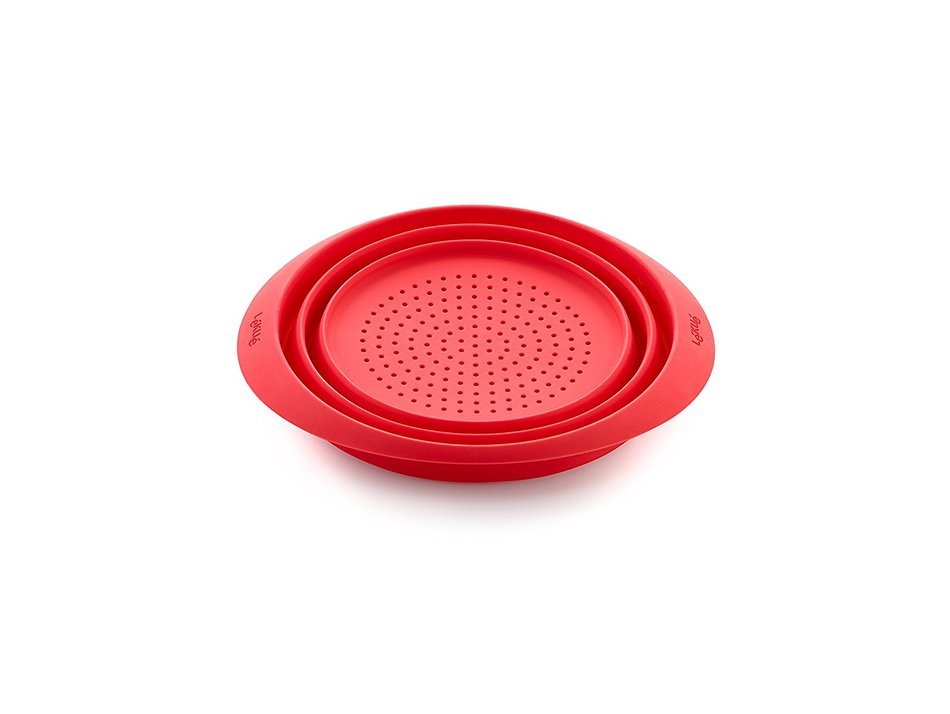 Lekue Collapsible Colander, Red, 9" N2