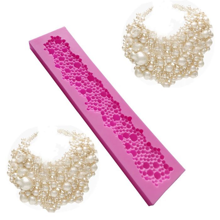 4 Strings Of Pearl Fondant Sugar Paste Bead Mold Clay Chocolate Mould Cake Decorating Tools Yihuily N38