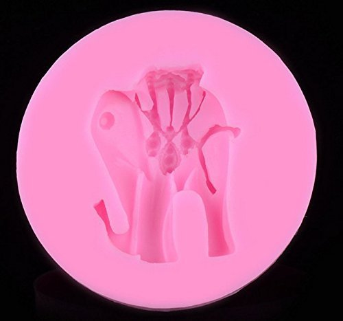 Hual@ DIY Elephant Shape Mold Fondant Cake Mold N2