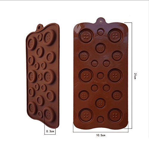 Drhob 1pcs Hot Sale Useful Silicone Chocolate Ice-Cubes Tray Mold For 19 buttons Shape Cooking Tools N3