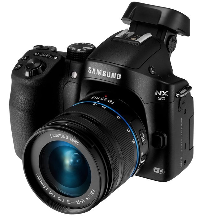 Samsung NX30 20.3MP CMOS Smart WiFi & NFC Mirrorless Digital Camera with 18-55mm Lens and 3" AMOLED Touch Screen... N8