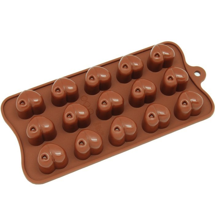 Freshware CB-604BR 16-Cavity Silicone Christmas Tree, Ornament and Star Chocolate, Candy and Gummy Mold N6