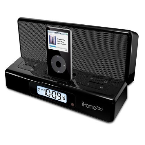 iHome iH27 Portable Alarm Clock for iPod (Black)