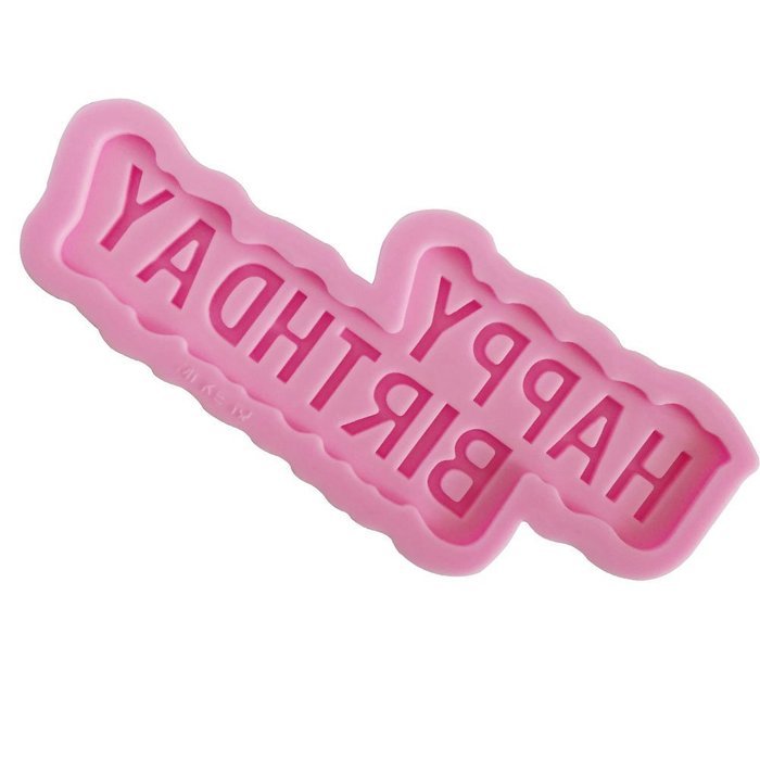 Wocuz W0752 Silicone Happy Birthday Cake Topper Molds Fondant Mold Cake Top Decoration N2