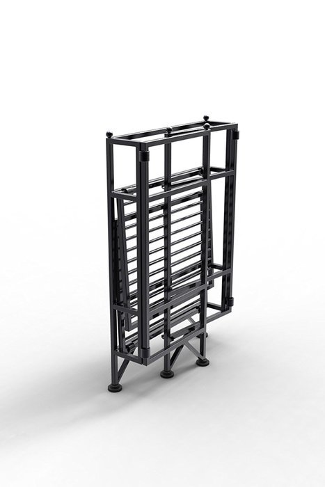 Convenience Concepts Designs-2-Go 3-Tier Folding Metal Corner Shelf, White N45
