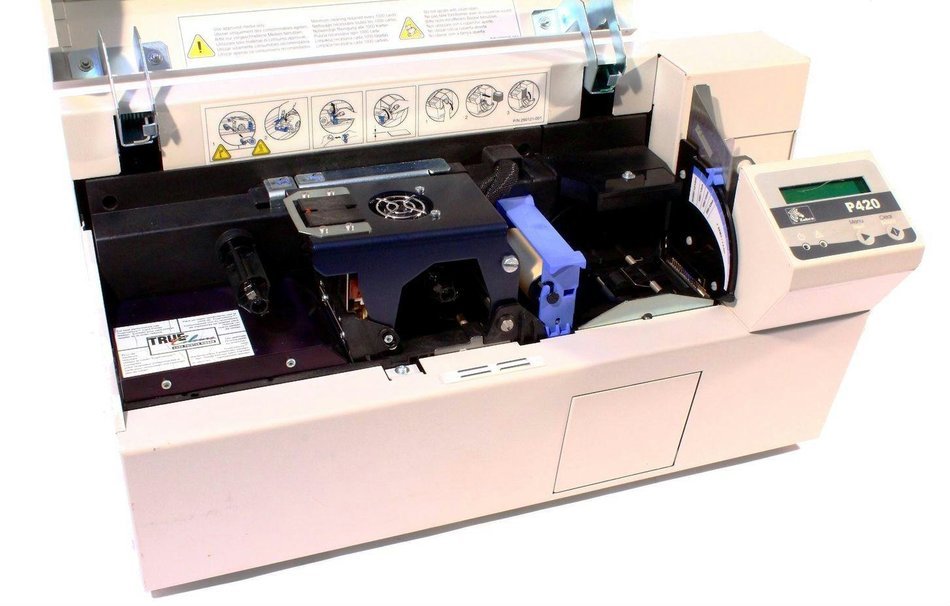 Zebra P420C Dual-Sided Color ID Card Thermal Printer P420C-0000P (Parallel) 300DPI N4