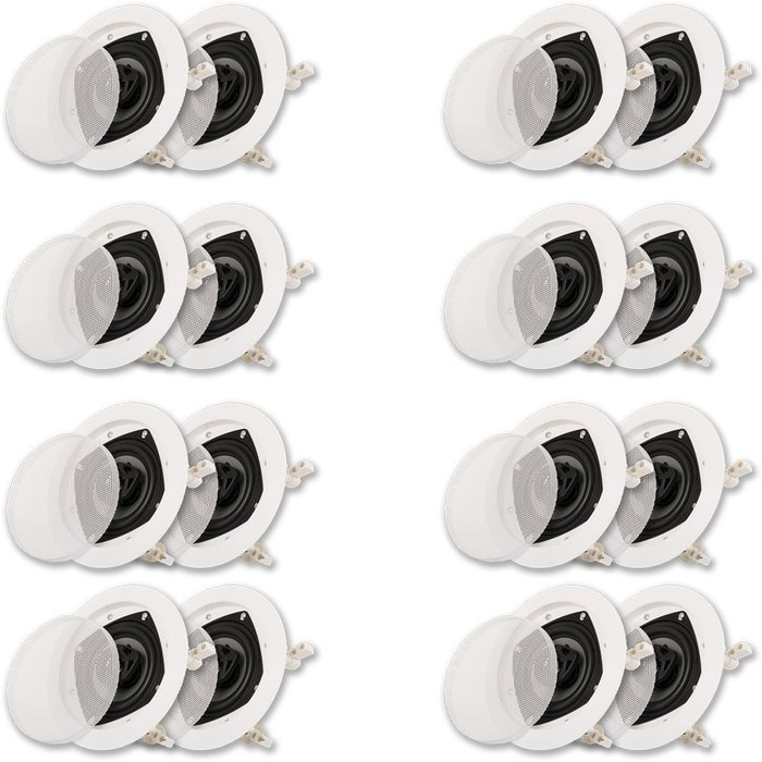 Acoustic Audio CS-IC42 In Ceiling Speaker 8 Pair Pack 2 Way Home Theater 2400 Watt CS-IC42-8PR
