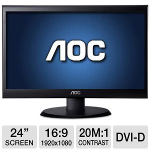 AOC 24" Class 1920x1080 Widescreen LED Monitor N2