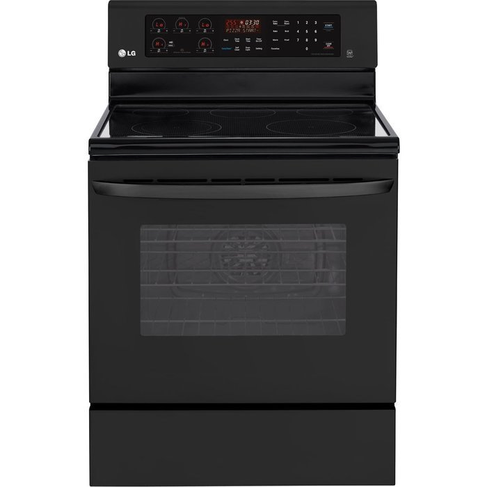 LG LRE3083SB30" Smooth Black Electric Smoothtop Range - Convection N2