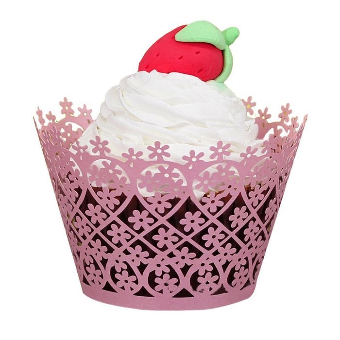 DZT1968(TM)50pcs Hollow Out Little Vine Lace Wrapper Cut Cupcake Wrapper Liner Baking Cup Muffin Case Trays Wedding... N3