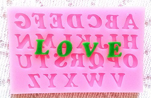 Ainest 1pc Silicone Alphabet Letter Trays Chocolate Mold Cake Fondant Decorating Tools N4