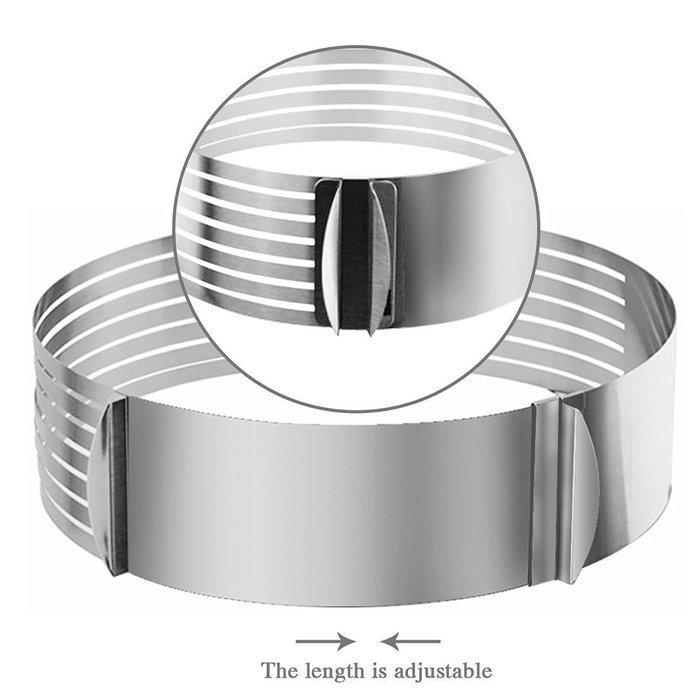 Blacklip Kitchen Pastry Tools Stainless Steel Mousse Cake Ring Mold (9-12" Slicer Ring) N7