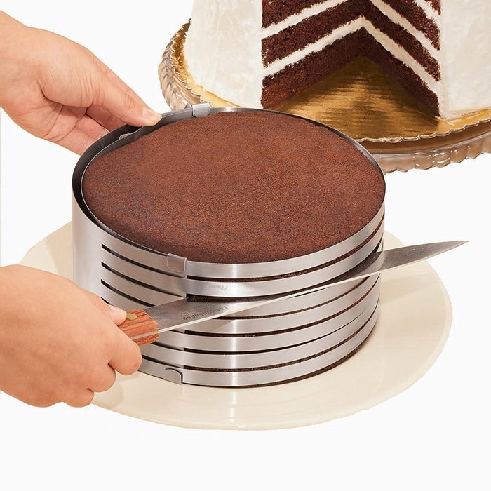 Blacklip Kitchen Pastry Tools Stainless Steel Mousse Cake Ring Mold (9-12" Slicer Ring) N8