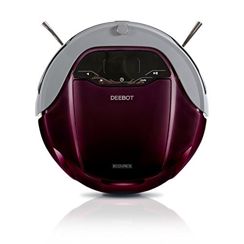 Ecovacs D79 Robotics Deebot Self-Emptying Multi-Surface Floor Vacuum Robot & 3D Cleaning System, Burgundy N7
