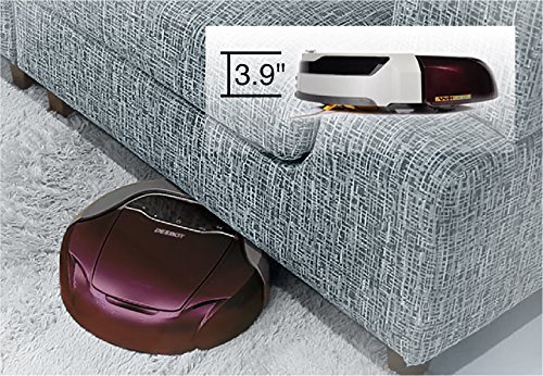 Ecovacs D79 Robotics Deebot Self-Emptying Multi-Surface Floor Vacuum Robot & 3D Cleaning System, Burgundy N8