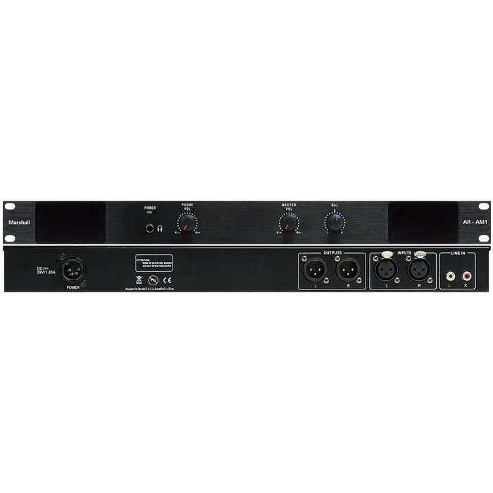 Marshall Electronics AR-AM1 | 1 Rack Unit Rack Mountable Stereo Audio Monitor with Digital...