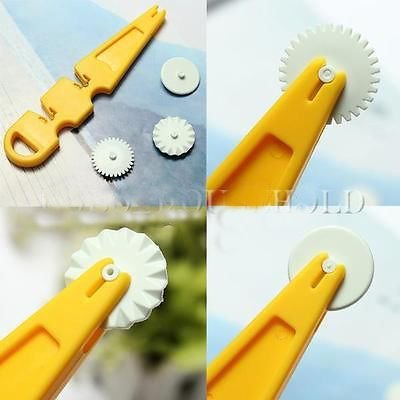 Embosser 3 Wheel Fondant Cake Icing Decorating Sugarcraft Cutter Mold Plastic