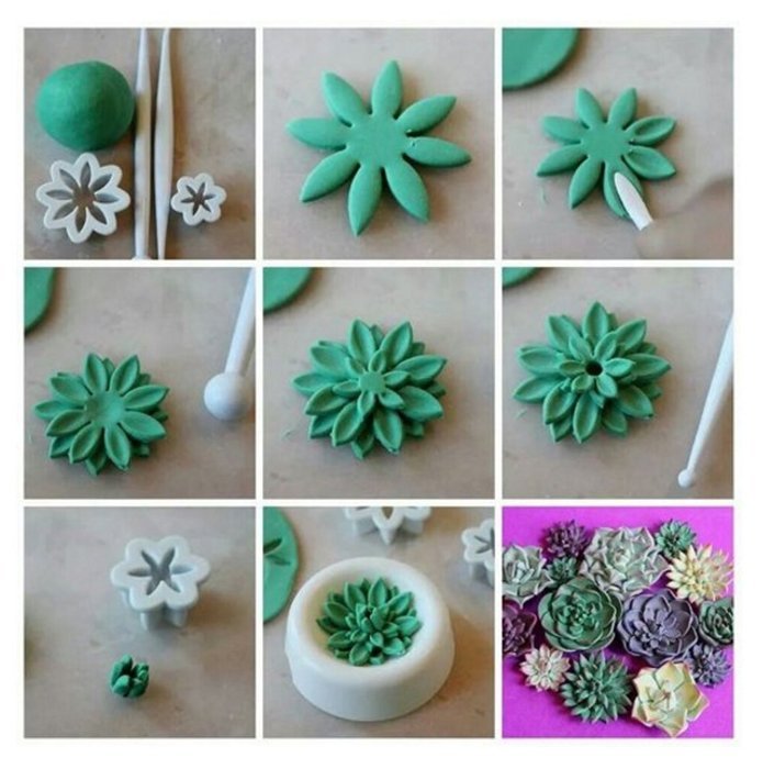 Lesirit 36 Piece Fondant Cake Cookie Plunger Cutter DIY Cake Decorating Mold Tools (A) N3