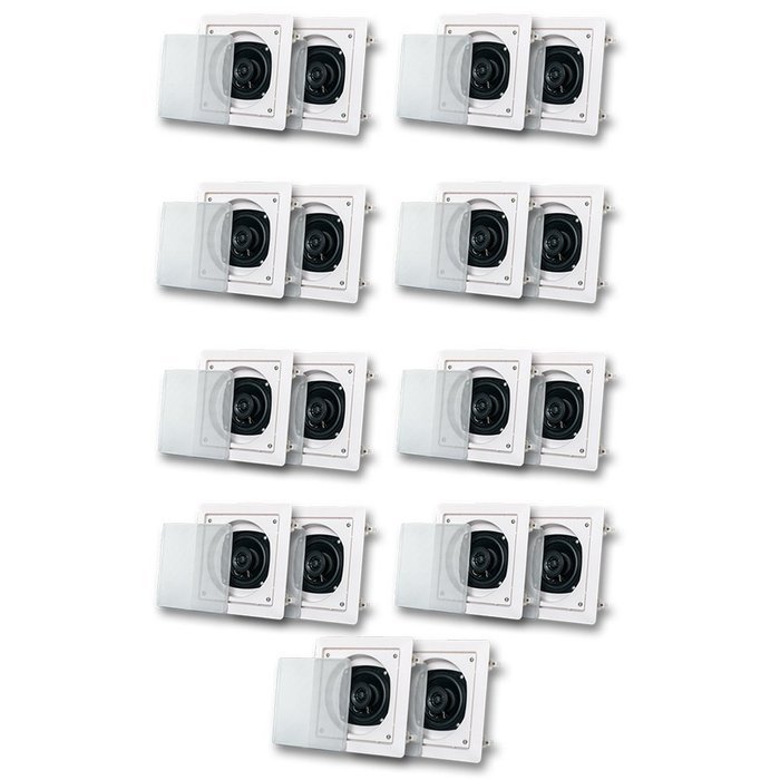 Acoustic Audio AS6S In Wall Speaker 9 Pair Pack 2 Way Home Theater 3600 Watt AS6S-9PR