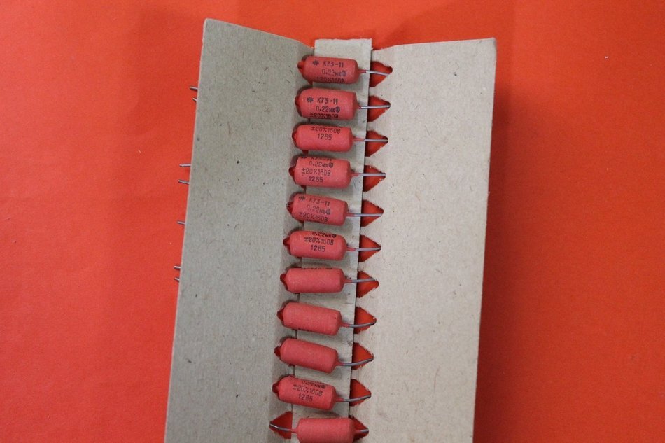 Capacitor PETP K73-11 160V 0.22uF USSR 10 pcs