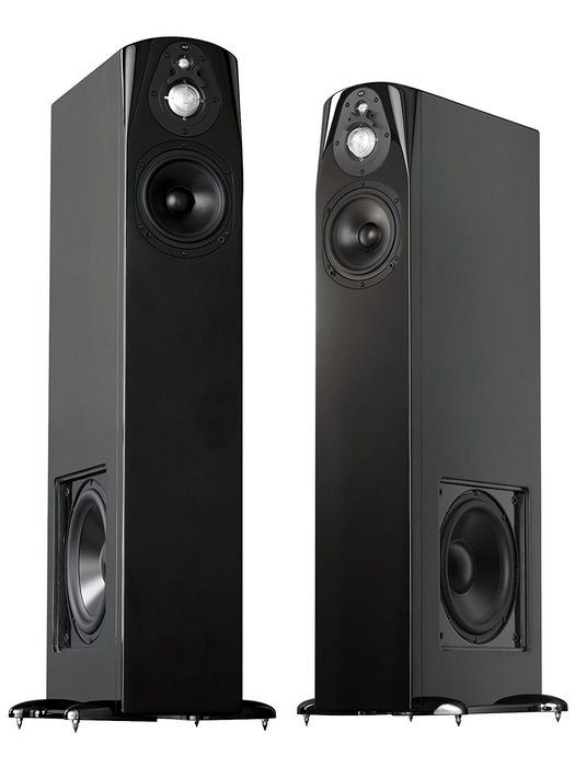 NHT Classic Four Floor Standing Tower Speaker-Left (Piano-Gloss Black, Single) N10