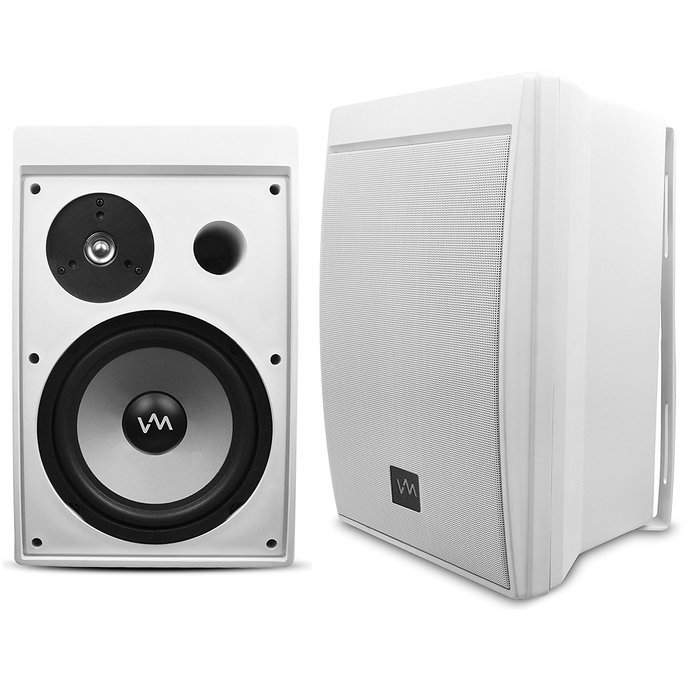 VM Audio 360-Watt Weather-Proof Patio Speakers, 4 and Wiring Kit N2