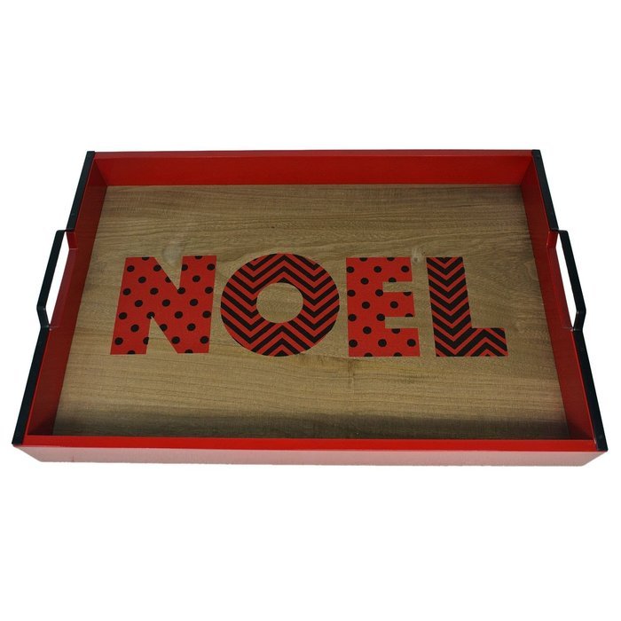 Holiday Time Oversized Handcrafted Christmas Tray - Noel