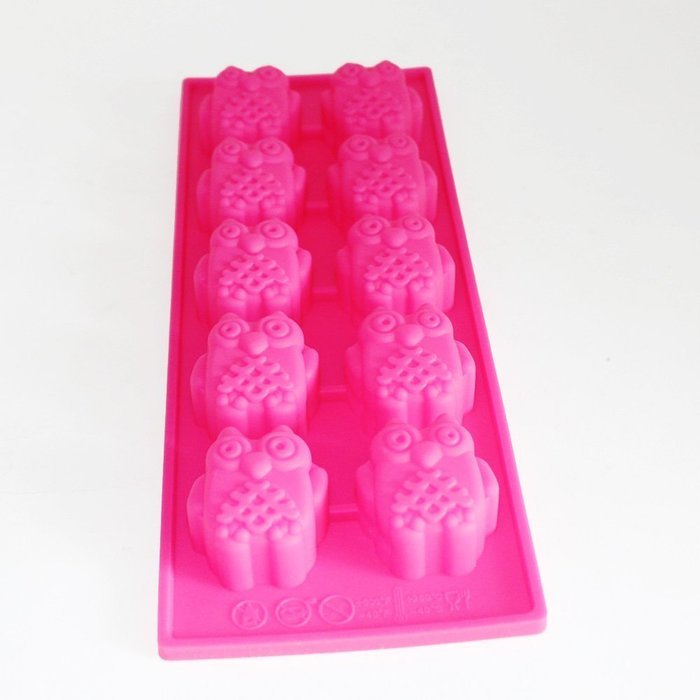 X-Haibei Cute Owl Soap Candy Chocolate Jello Ice Cube Silicone Mold Kids Shower Favors N2