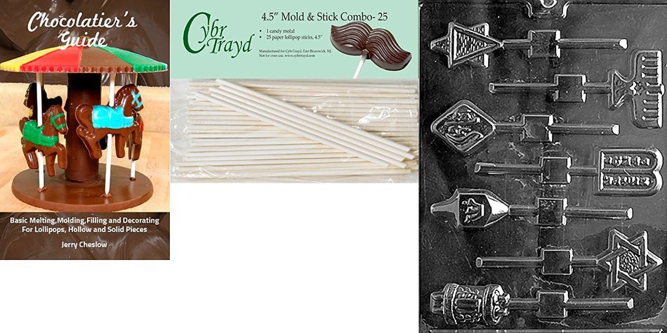 Cybrtrayd R007 Jewish Lolly Chocolate Candy Mold with Exclusive Cybrtrayd Copyrighted Chocolate Molding Instructions... N4