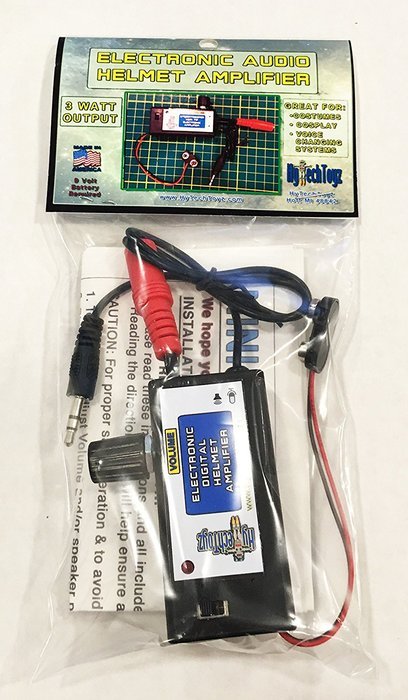 HYTECHTOYZ 9 VOLT PORTABLE 3 WATT ELECTRONIC HELMET AMPLIFIER WITH VOLUME CONTROL N2