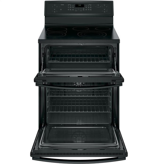 GE PB960DJBB Profile 30" Black Electric Smoothtop Double Oven Range - Convection N3