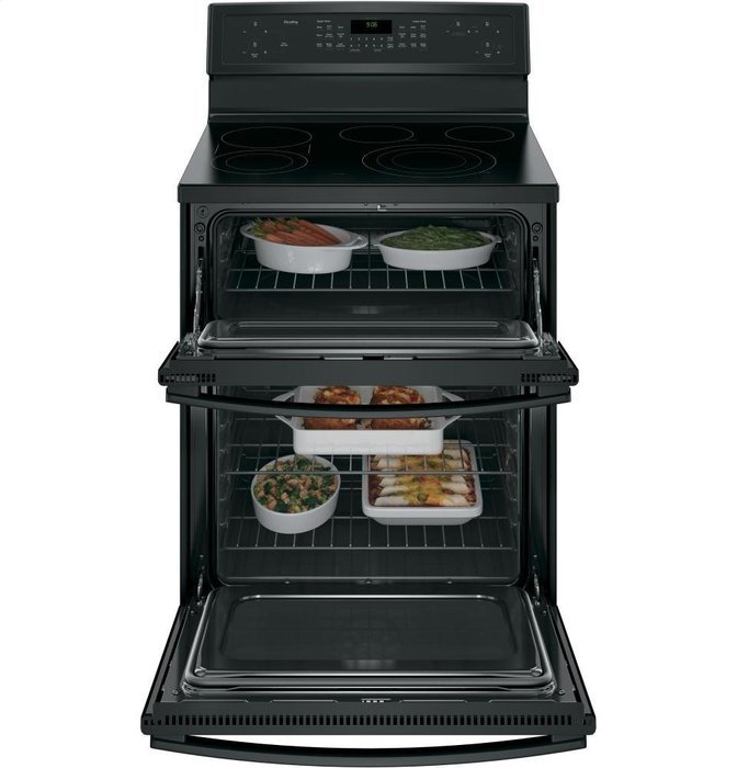 GE PB960DJBB Profile 30" Black Electric Smoothtop Double Oven Range - Convection N4