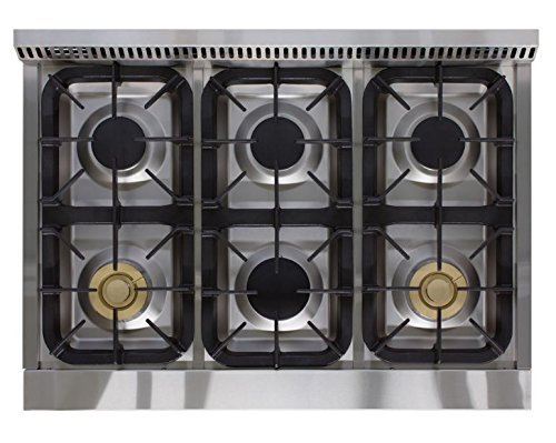 AGA APRO36DFSS 36" Professional Dual Fuel Range with RapidBake Convection, Stainless Steel N2