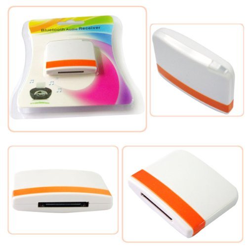 JoyiQi wireless bluetooth A2DP audio music receiver and adapter(white with LED indicator) for iPod iPhone iPad...