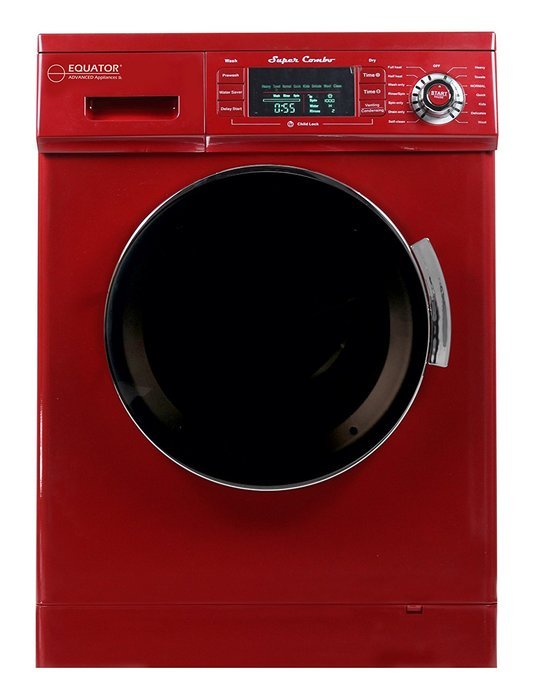 ECOAP EZ 4000 CV Merlot Equator 13 lbs Convertible Combo Washer Dryer with Optional Venting/Condensing Drying,...