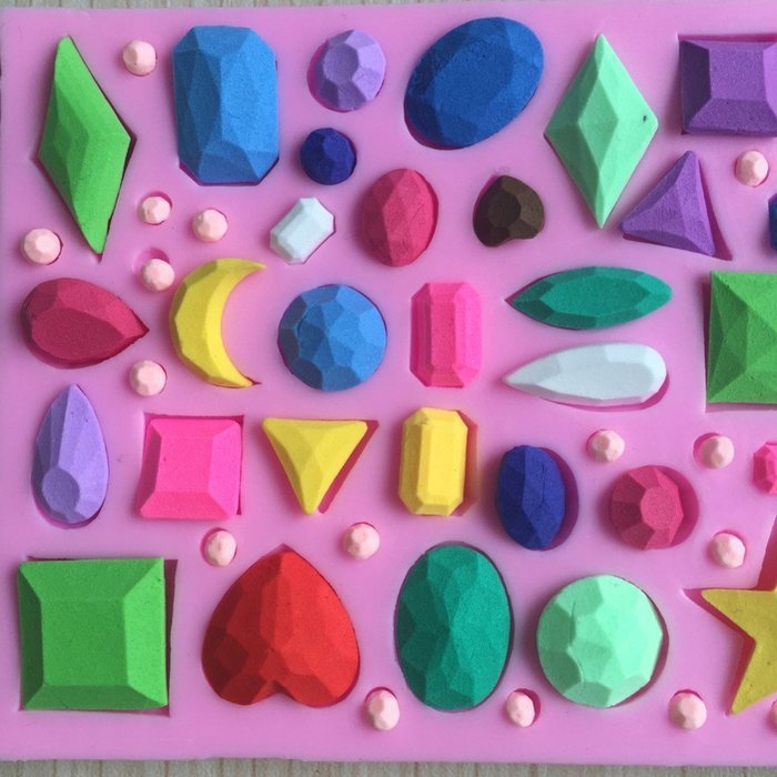 Anyana Jewel Gemstone Mat Silicone Fondant Mold Cake Decorating Pastry Gum Pastry Tool Kitchen Tool Sugar Paste... N3