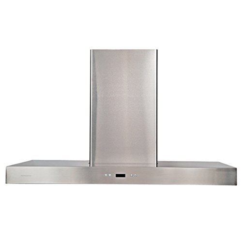 Cavaliere 6" Round Duct Vent Wall Mount Range Hood, Silver N2